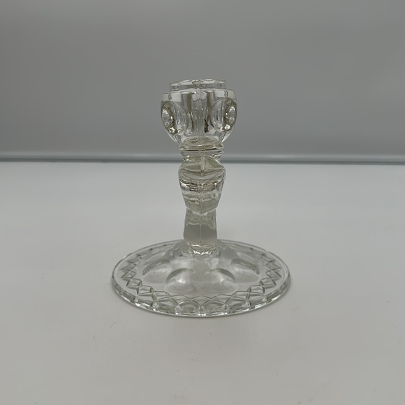Vintage Double Clear Glass Double Candle Holder - Picture 4 of 16